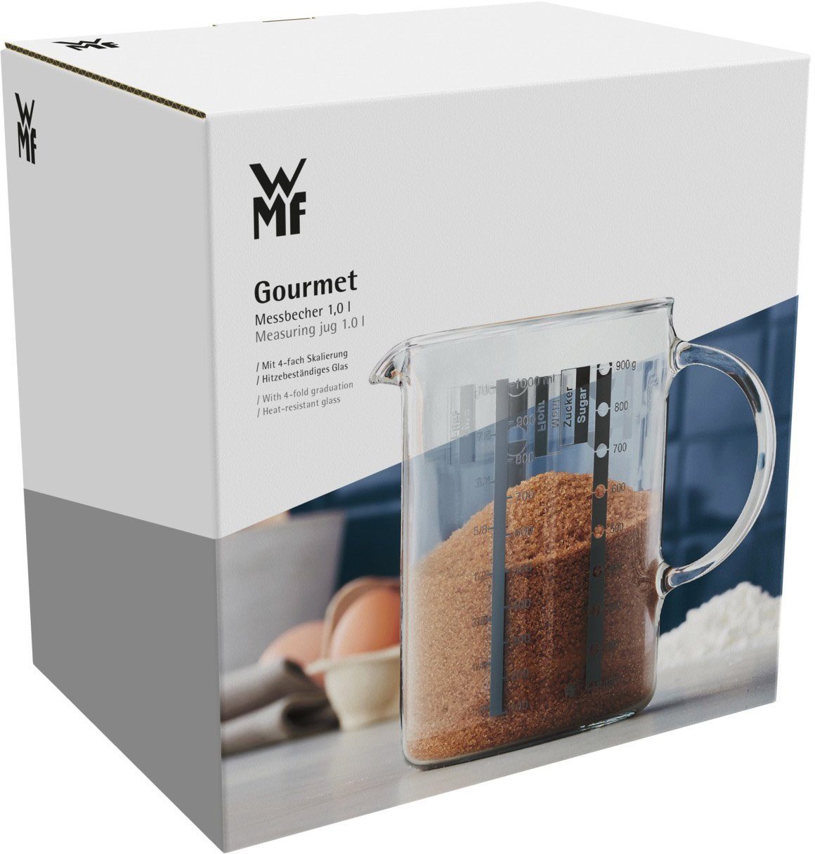 WMF Messbecher Gourmet, Glas, Kleinstmengen genau ablesbar