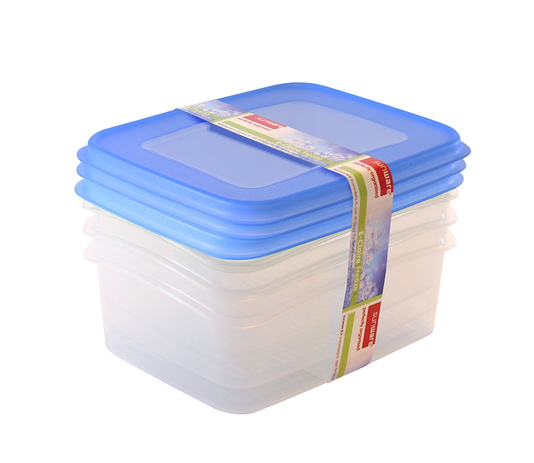 Sunware Club Cuisine 1,2 Liter Transparentes blaues Gefrierbox-Set