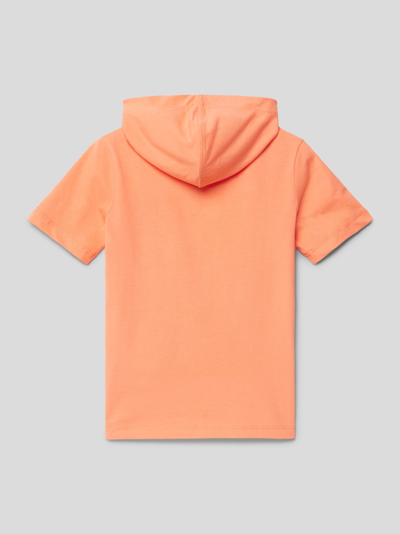 T-Shirt aus Baumwolle mit Motiv-Print in orange