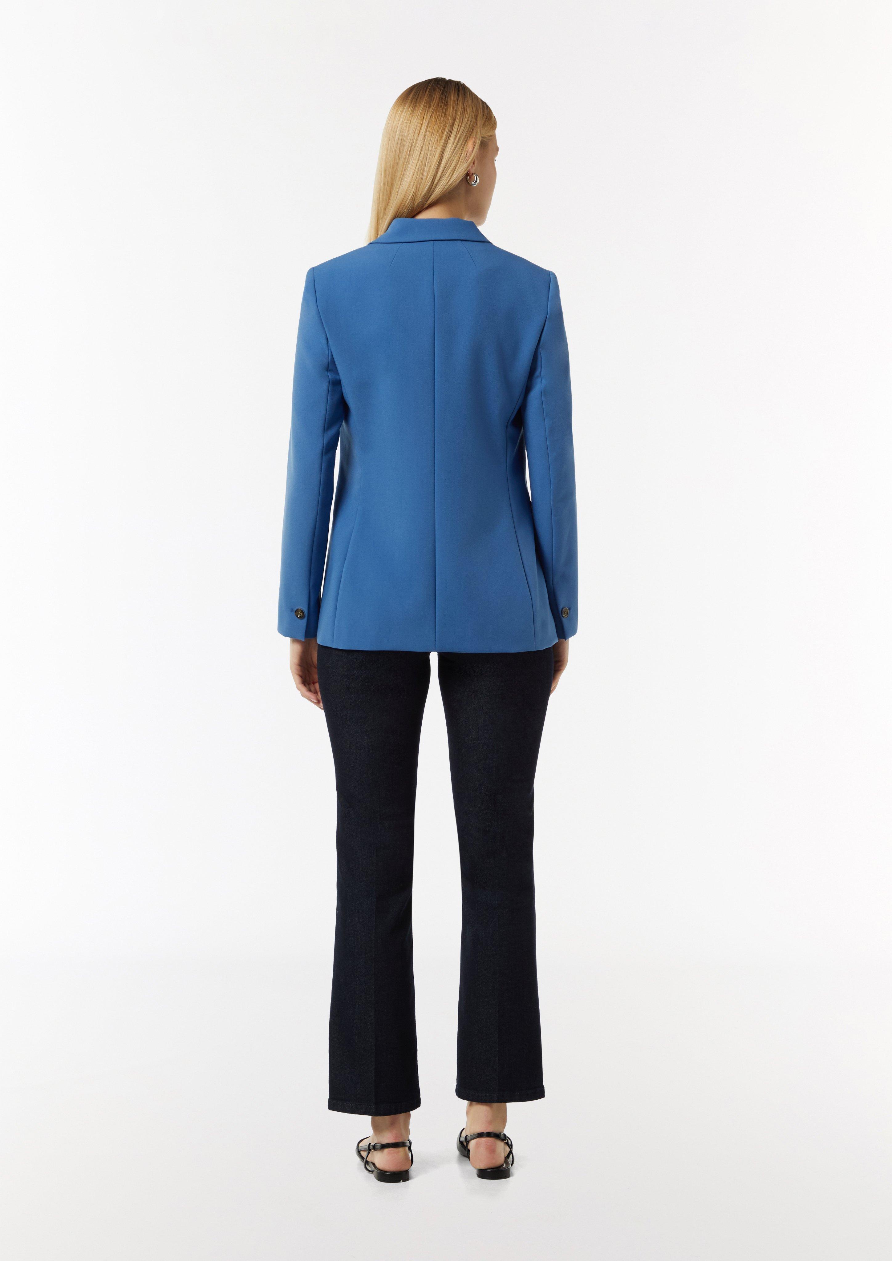 Leichter Twill-Blazer im Regular Fit - royalblau