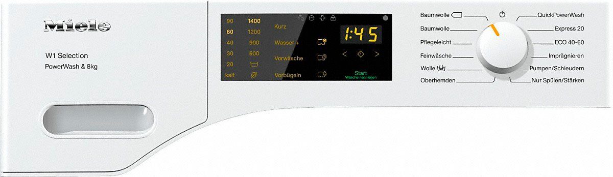 Miele Waschmaschine WSD323 WPS D PWash&8kg, 8 kg, 1400 U/min, QuickPowerWash für saubere Wäsche in nur 49 Minuten