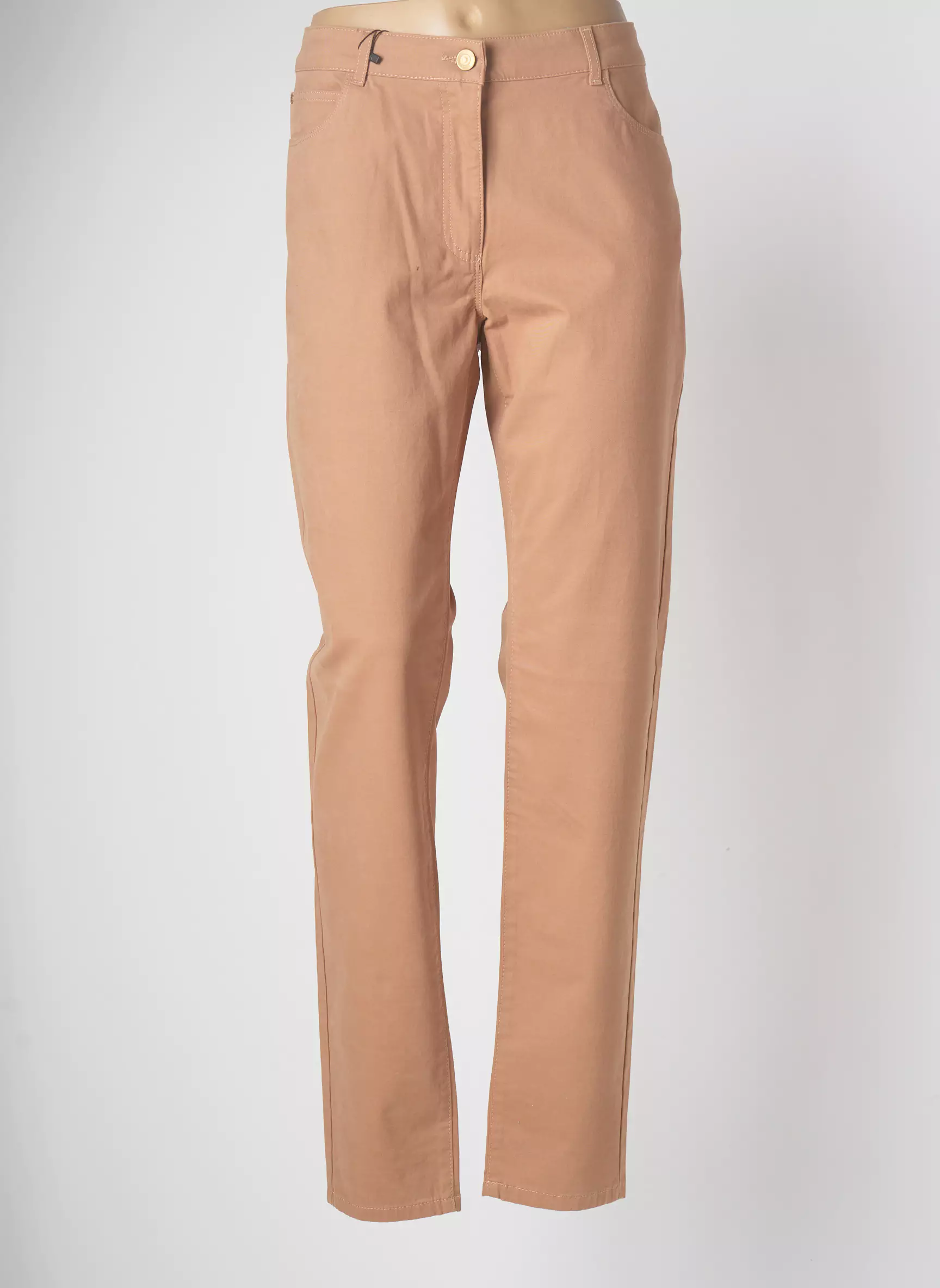 Devernois Jeans Coupe Droite Femme couleur marron