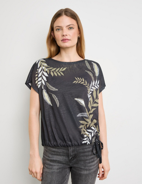 Legeres Shirt mit Saum-Tunnelzug