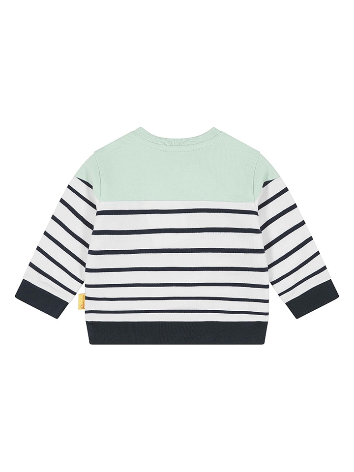 Steiff Sweatshirt in Mint/ Weiß/ Schwarz günstig kaufen