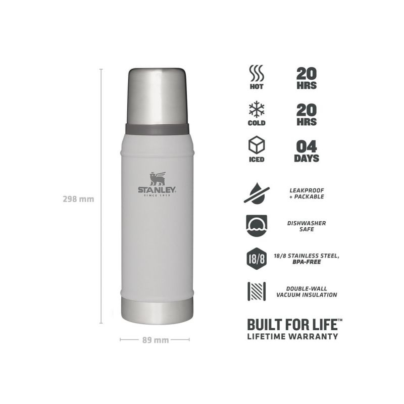 Stanley, Classic Legendary Bottle Small 25oz \/750ml Ash