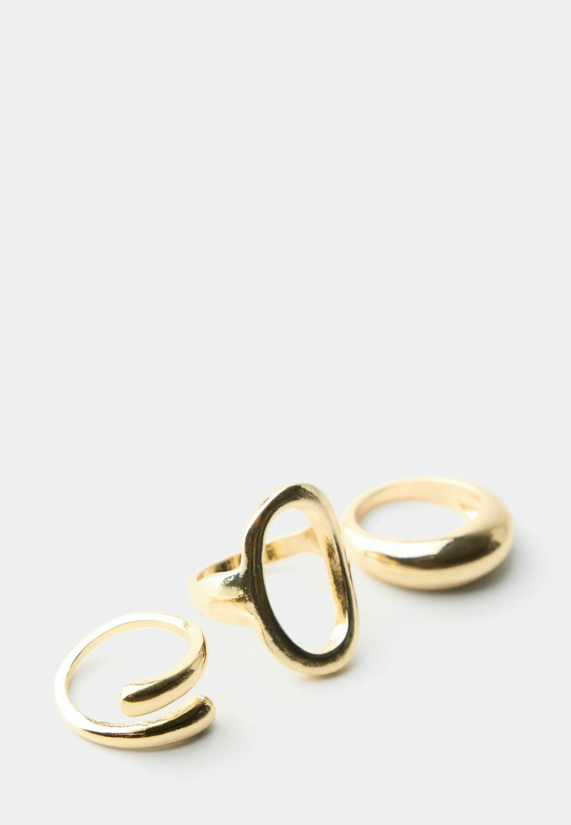 Bershka SET DE 3 IRREGULARES - Anillo