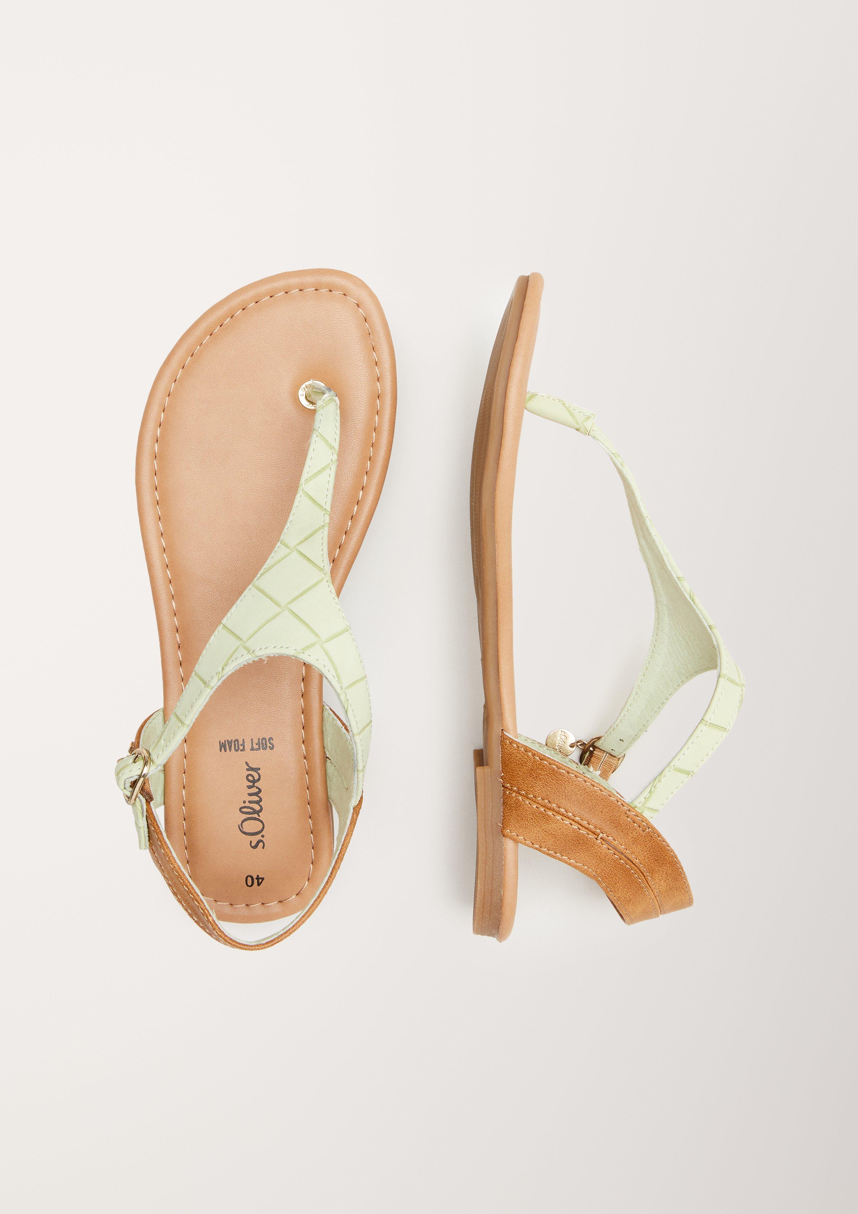 Sandalen in Leder-Optik  6005371-703