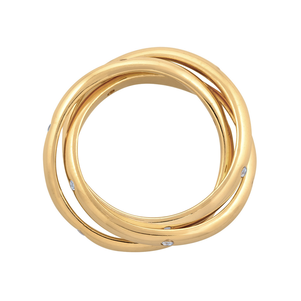 Elli PREMIUM Elli PREMIUM Bague Femmes Basique Trio Enroulement avec Topaze pierre précieuse e Bague