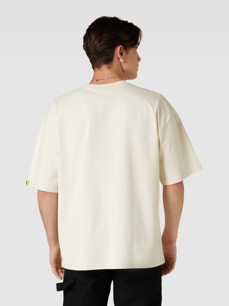 T-Shirt mit Motiv-Print in ecru