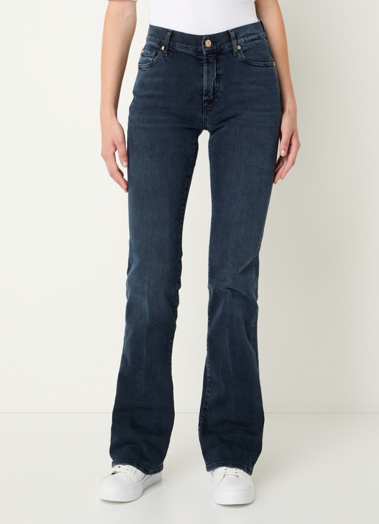 Jeans 7 For All Mankind Broadway a vita media și taglio bootcut, lavaggio colorato