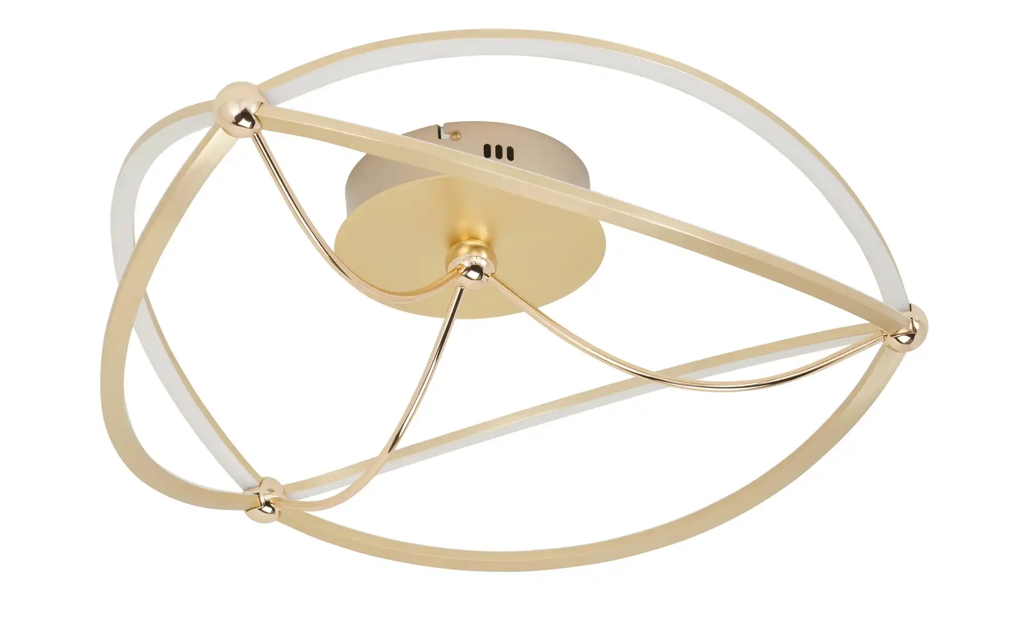 Trio LED-Deckenleuchte, messing-matt, geschwungen ´groß´