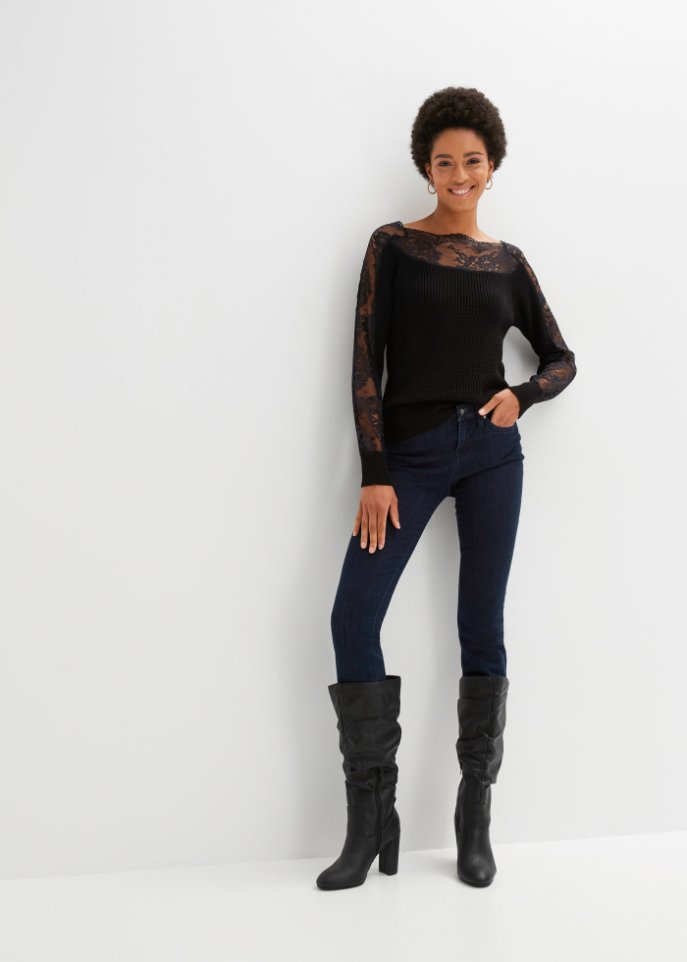 Pullover mit Spitze
