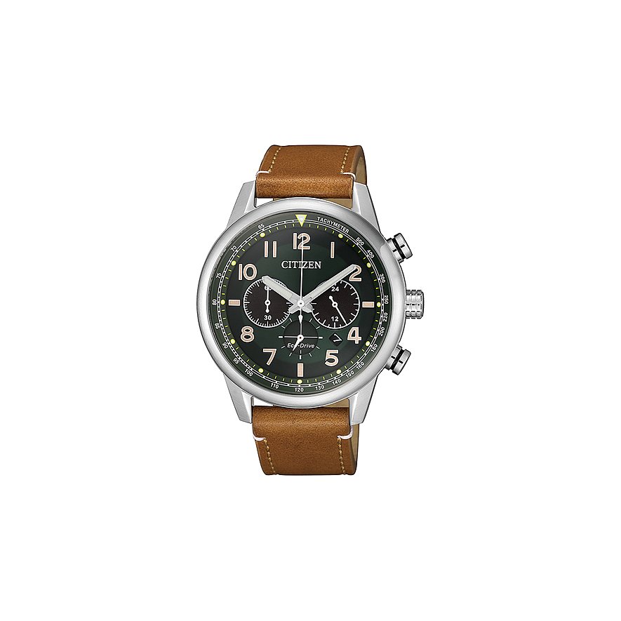 Citizen Chronograph Eco Drive Leder