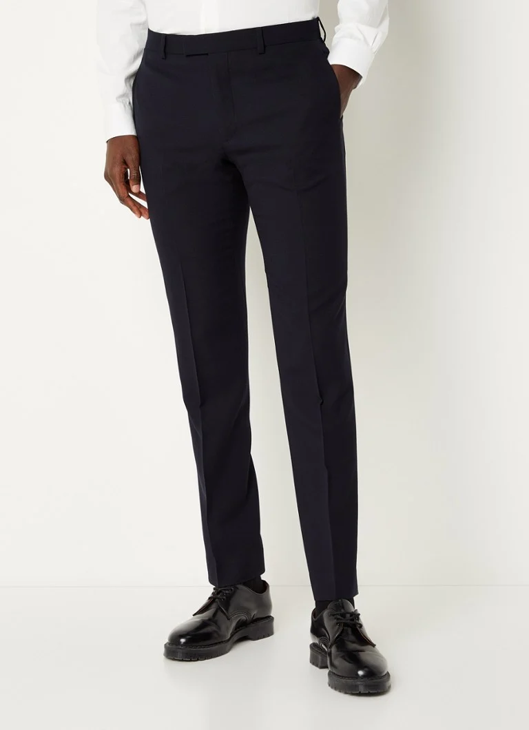 Sandro slim fit wool trousers with pressed crease