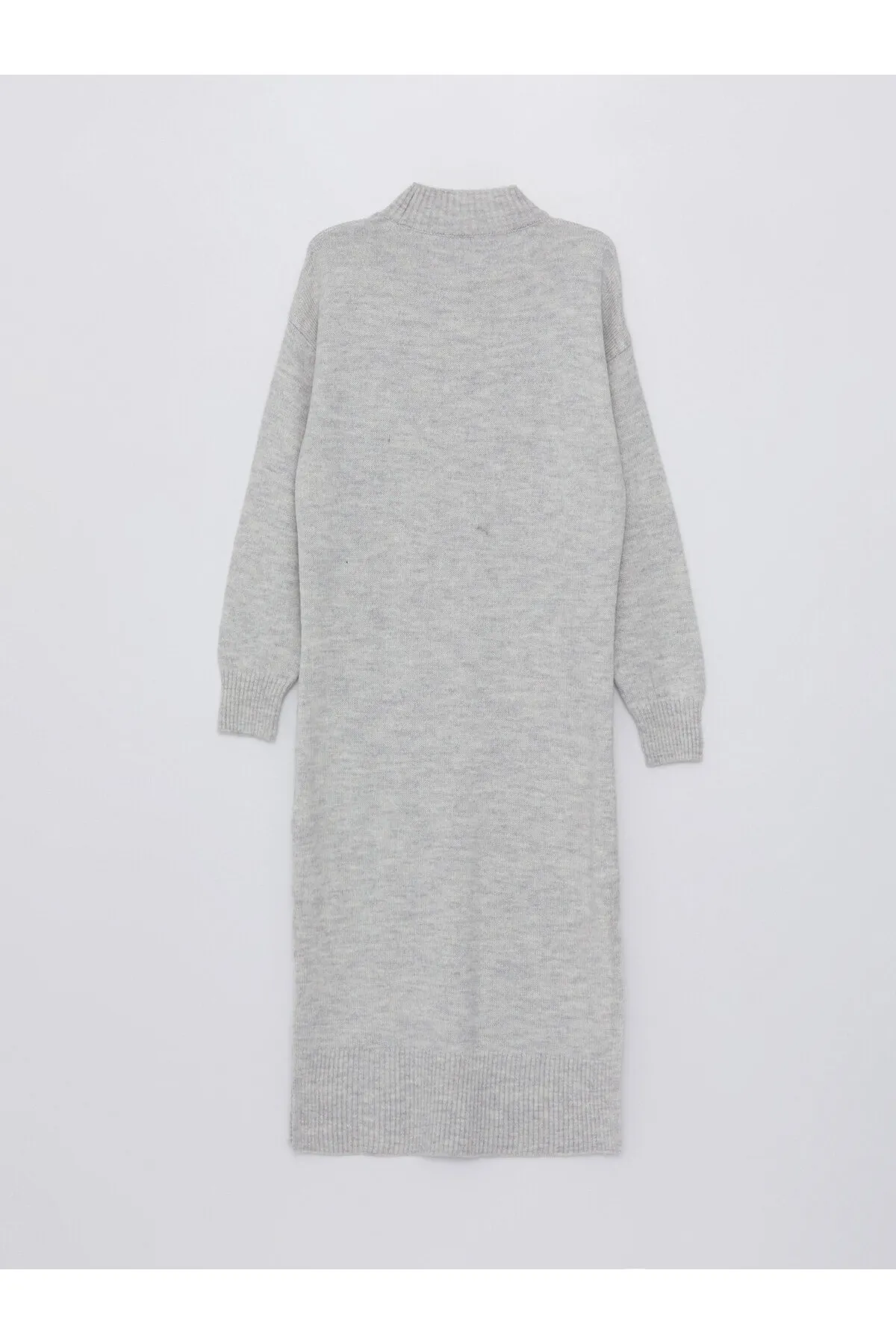 LC Waikiki  Gerades, langärmliges Damen-Strickkleid mit halbem Rollkragen