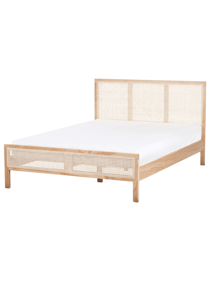 Beliani Doppelbett SALERNAS in Braun - (W) 146 x (H) 100 x (L) 206 cm günstig kaufen onesize