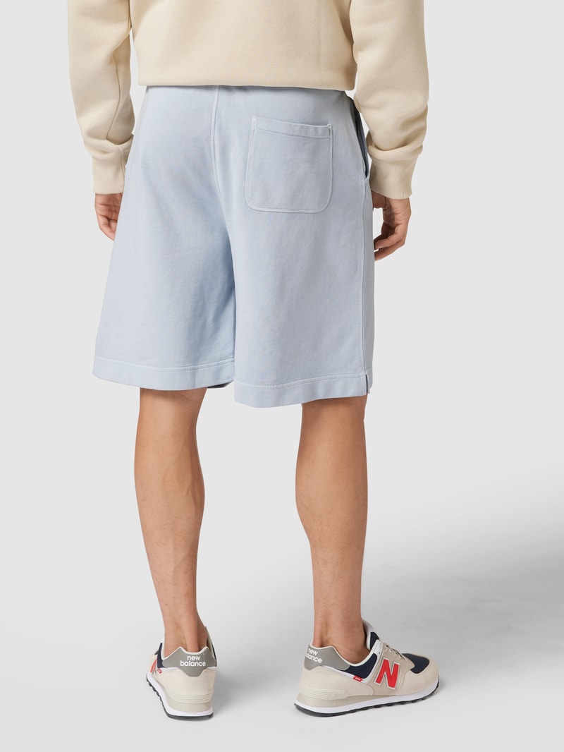 Sweatshorts mit Label-Print Modell 'Sefadebasic' in hellblau
