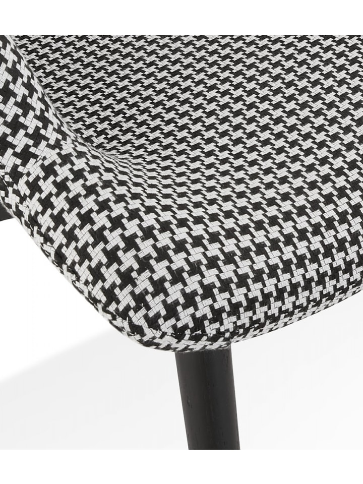 KADIMA DESIGN Lounge Stuhl mit Hahnentrittmuster aus Textil | Vintage Design günstig kaufen onesize