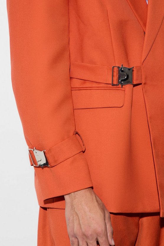 Lockere Anzugjacke mit Schnalle