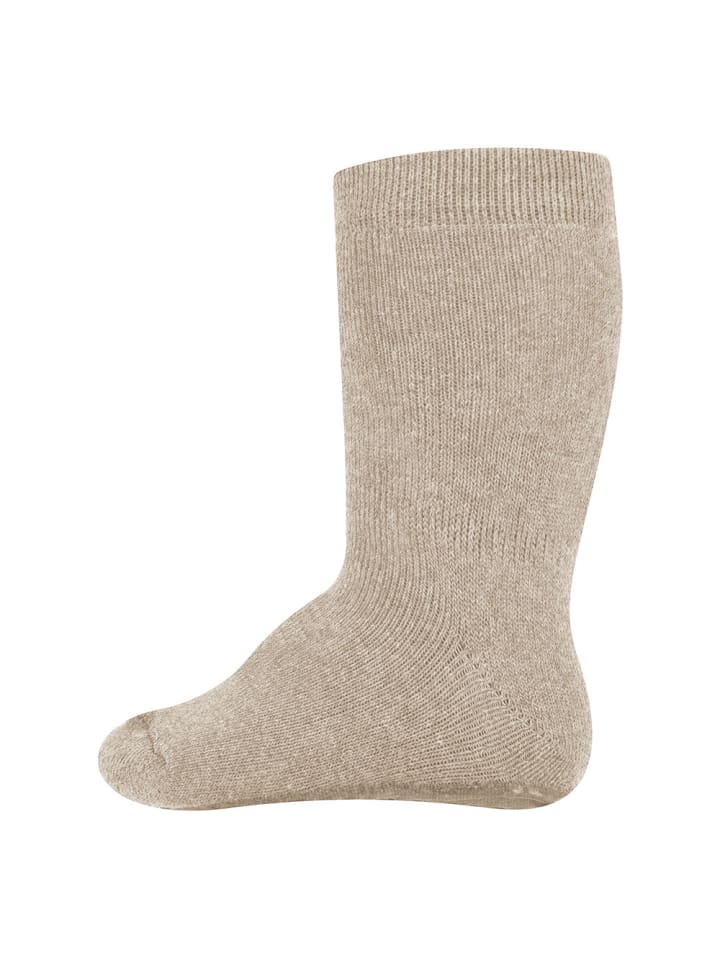 ewers Stoppersocken Uni in dunkel beige meliert günstig kaufen