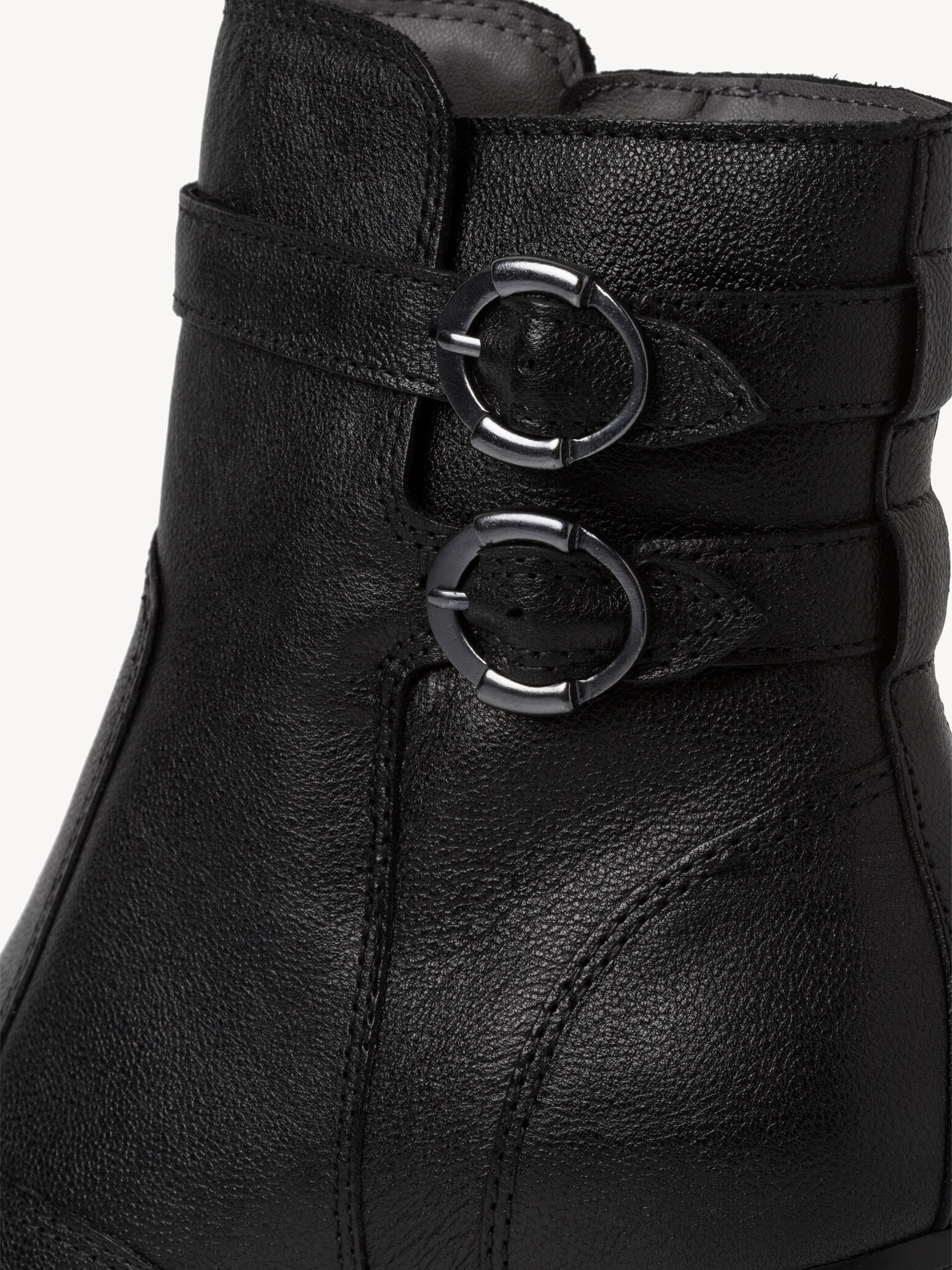 Bottine en cuir - noir