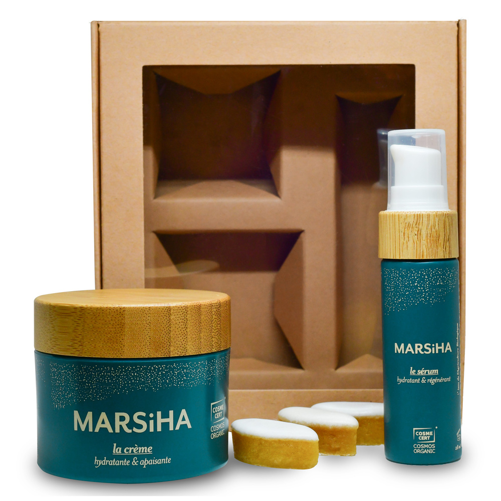 marsiha Coffret découverte soin visage : crème + sérum + Calissons