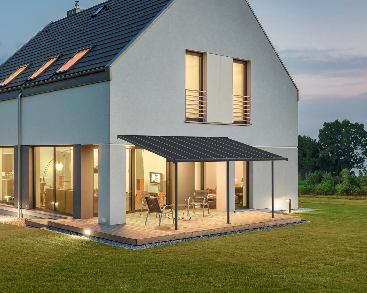 Canopia Terrassenüberdachung Capri  555x295cm grau