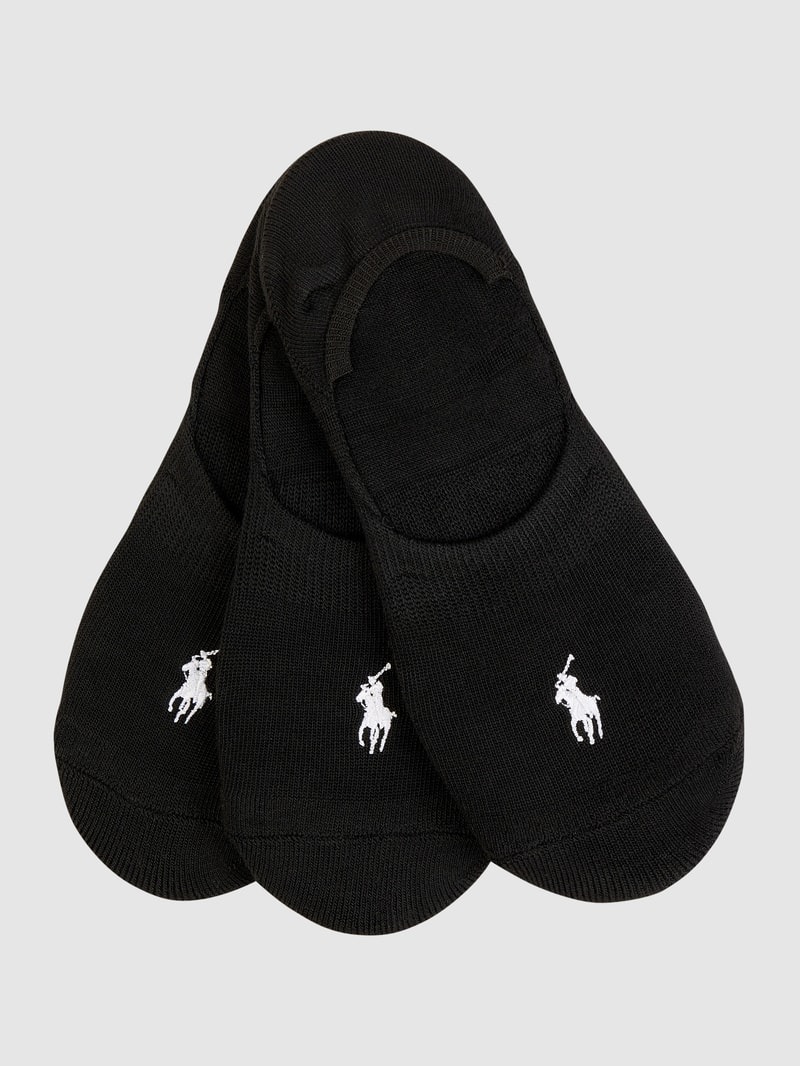 Füßlinge mit Stretch-Anteil im 3er-Pack in schwarz