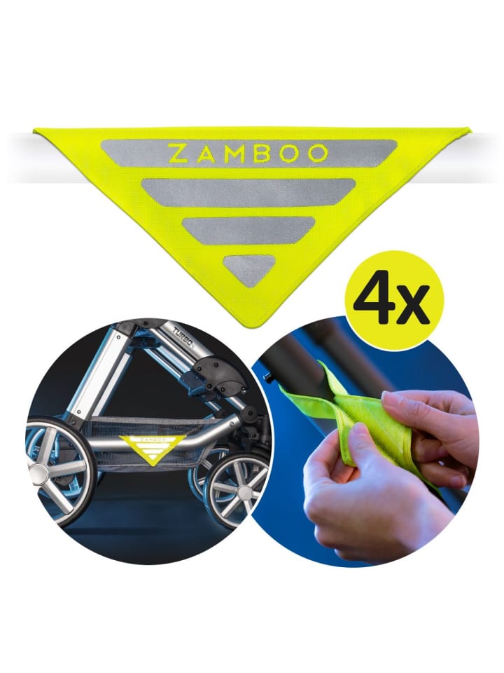 Zamboo Universal Reflektoren für Kinderwagen und Buggys 4er in gelb günstig kaufen onesize