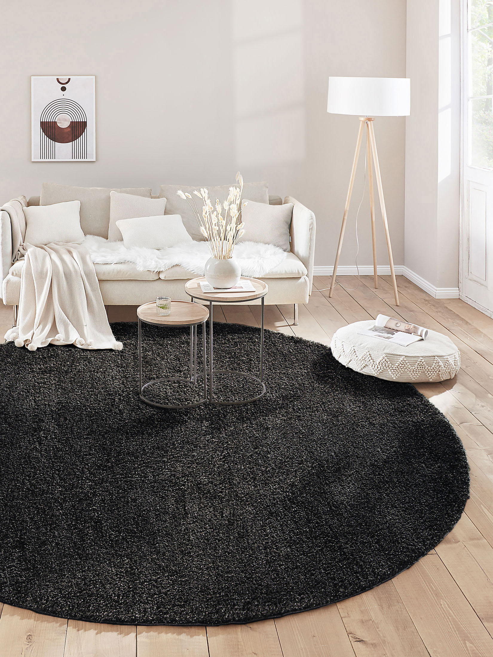 Lounge Hochflor-Teppich, Anthrazit