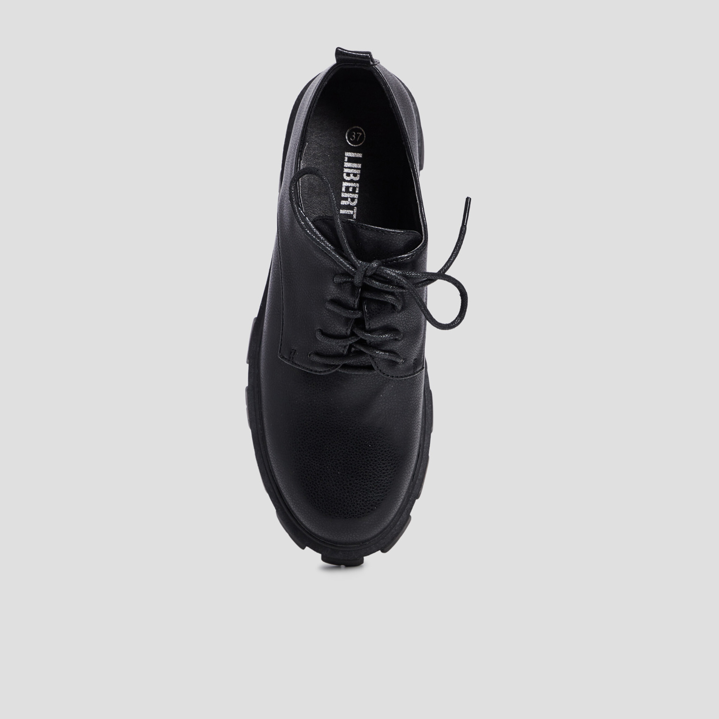 Derbies à lacets Liberto noir femme | La Halle