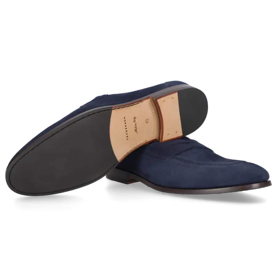 Henderson - Loafer 72402 Veloursleder - blau