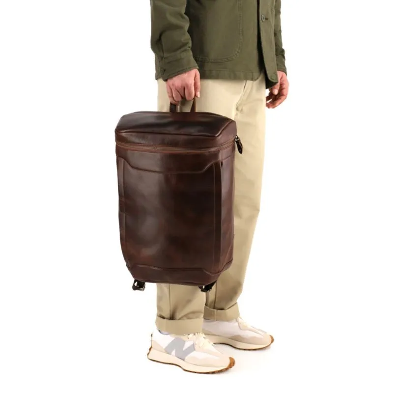 Buckle & Seam Leder Rucksack Siwa - Braun \/ Dots