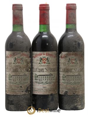 Château La Croix Saint André  1982 - Lot de 3 Bouteilles