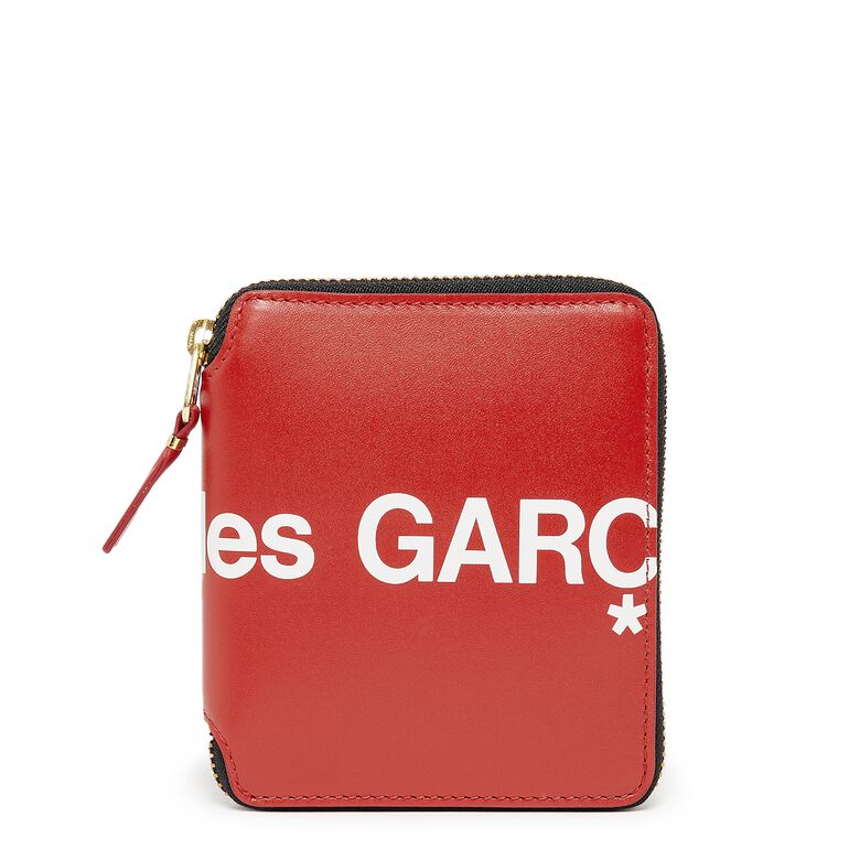 Comme des Garcons Wallet Huge Logo red