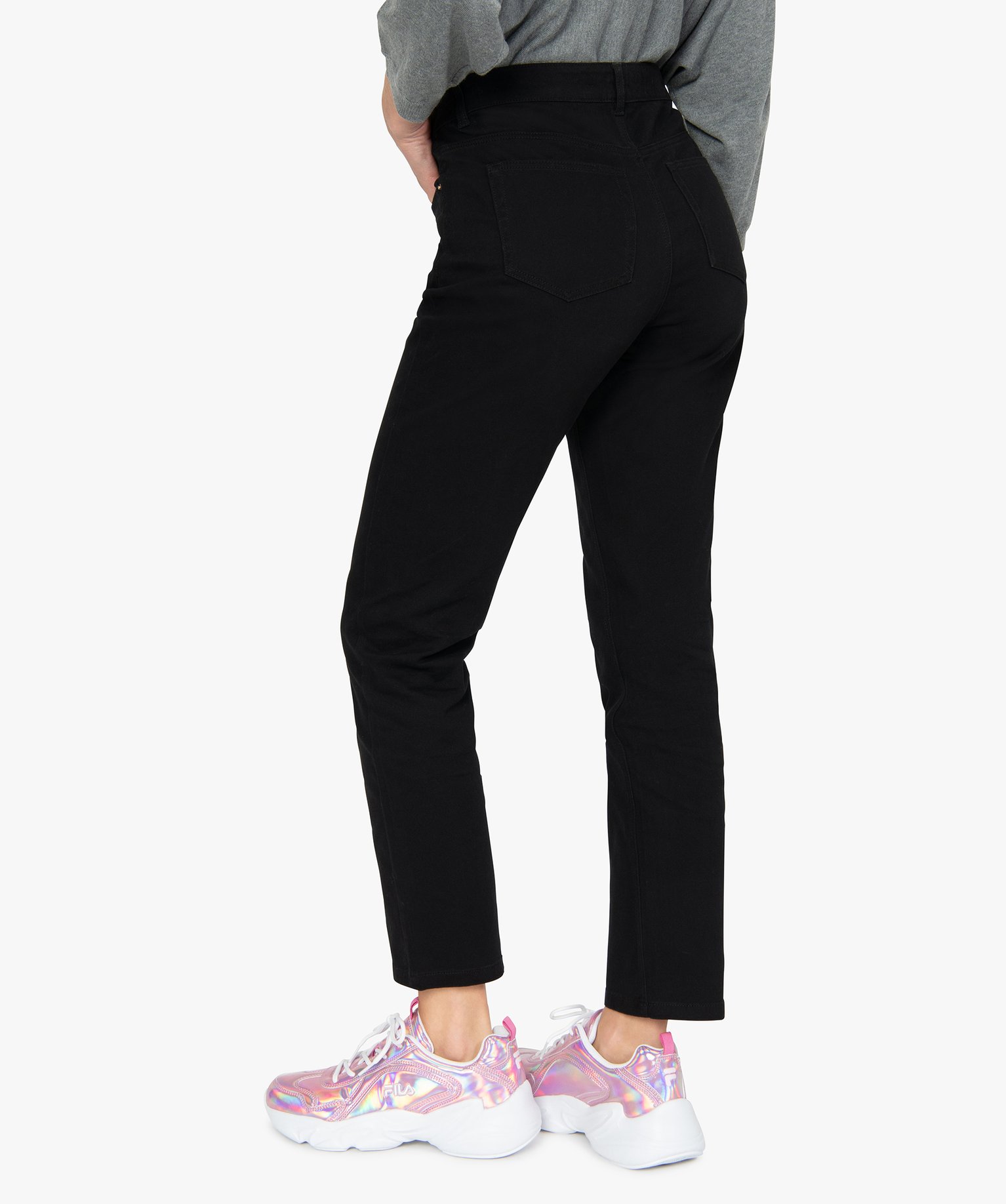 Jean femme coupe regular taille normale noir | GEMO