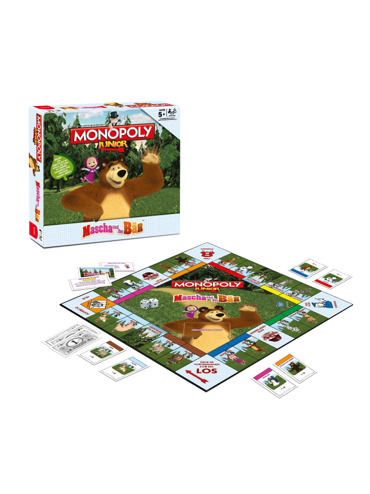 Winning Moves Monopoly Junior Masha und der Bär Brettspiel Gesellschaftsspiel Spiel in bunt günstig kaufen onesize