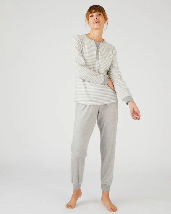Pyjama manches longues maille duveteuse Thermolactyl