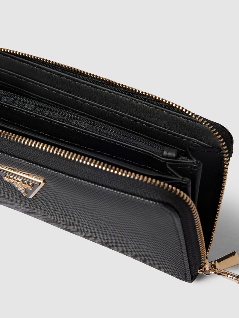 Portemonnaie mit Strukturmuster Modell 'LAUREL' in schwarz