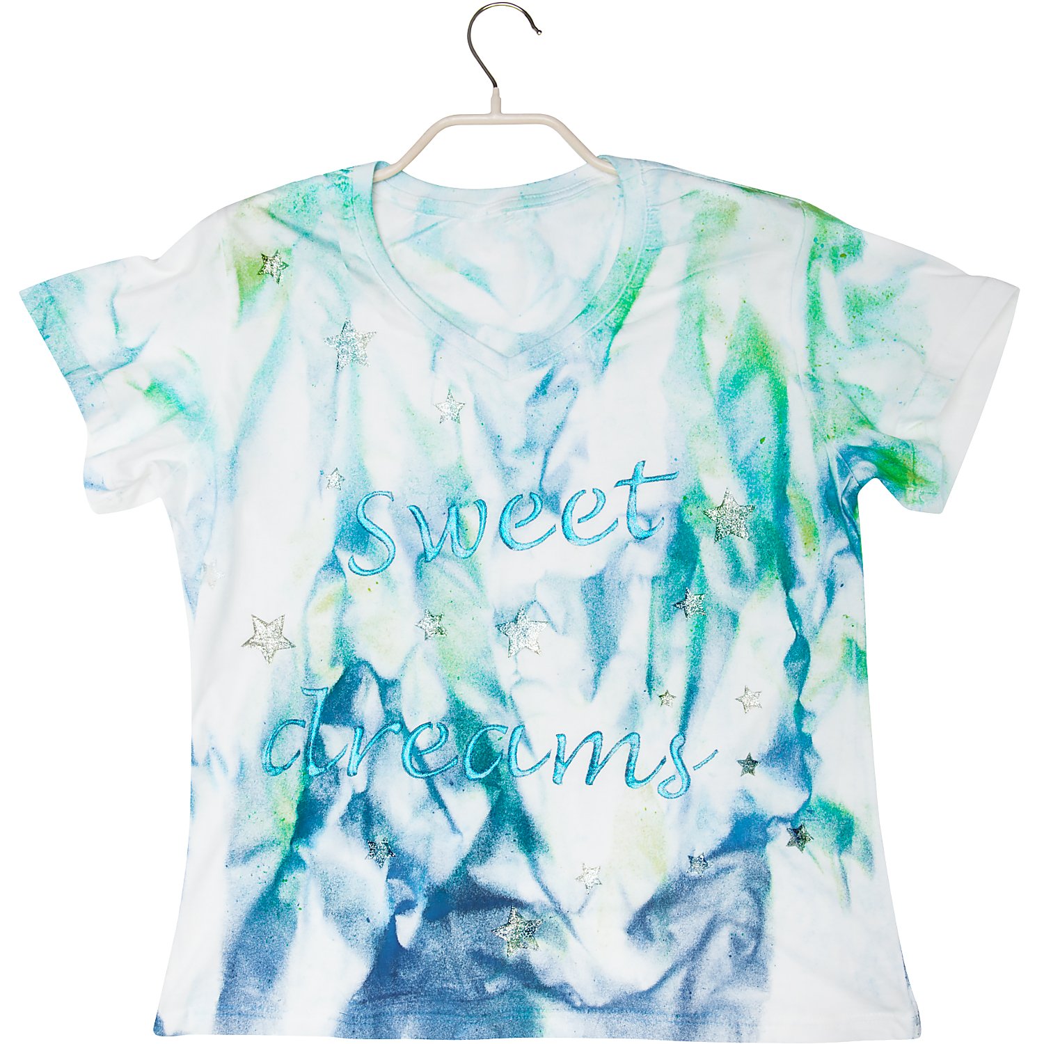 Shirt mit V-Ausschnitt für Damen, weiß