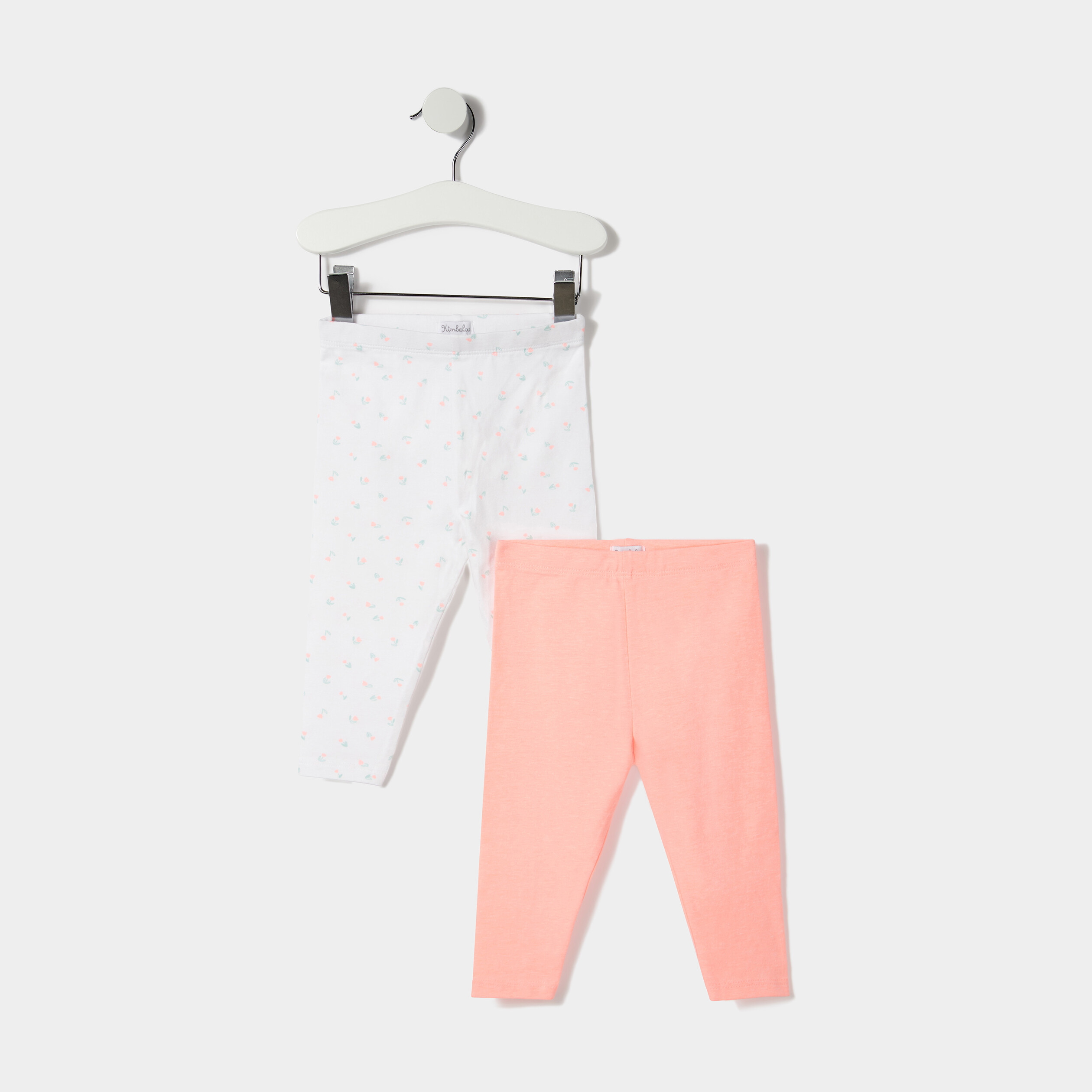 Lot 2 leggings en coton taille standard blanc bébé fille | La Halle