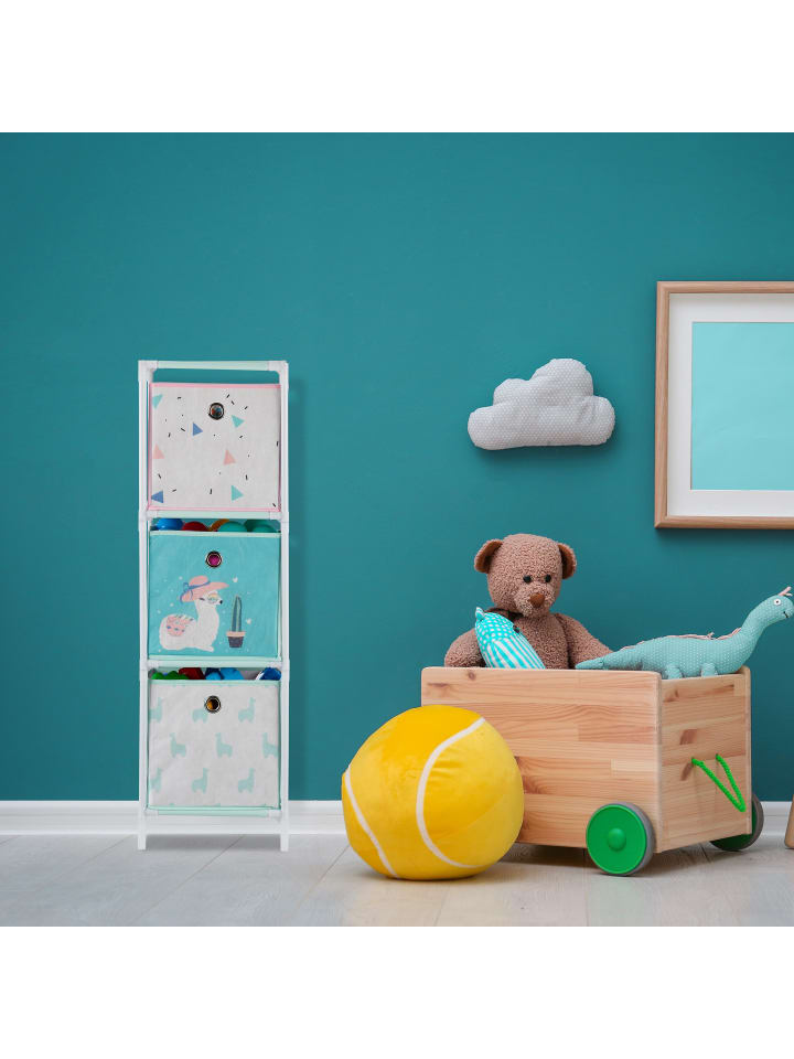 relaxdays Kinderregal Lama in Bunt - (B)53 x (H)62 x (T)30 cm günstig kaufen onesize