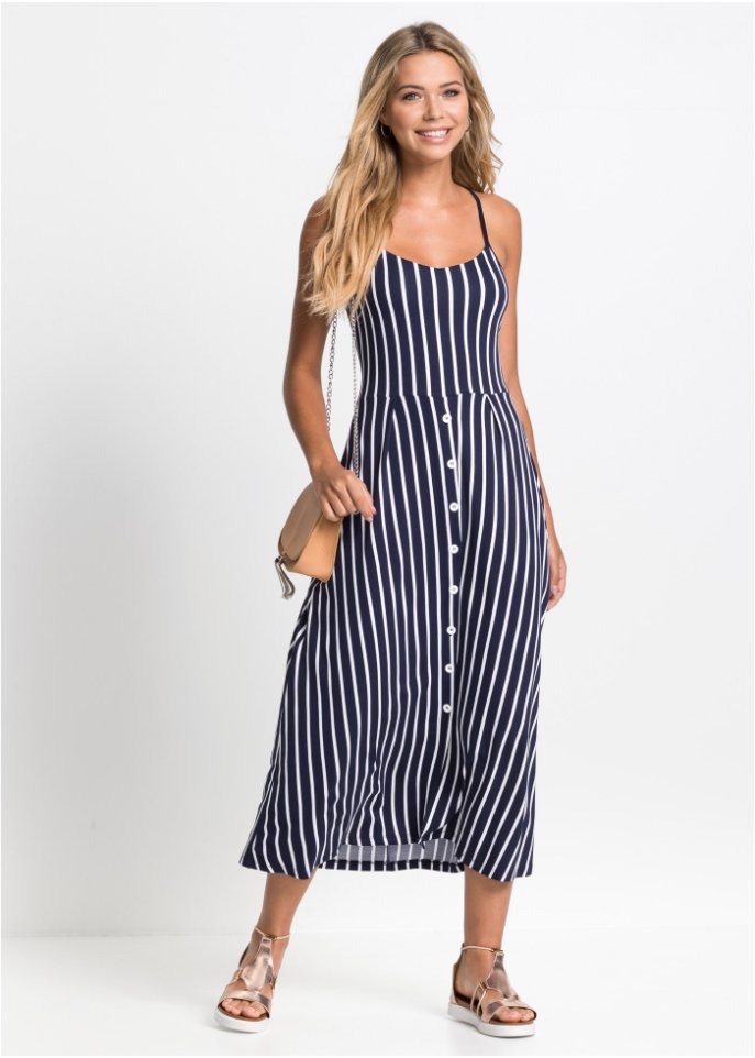 Sommerliches Jerseykleid mit Knopfleiste