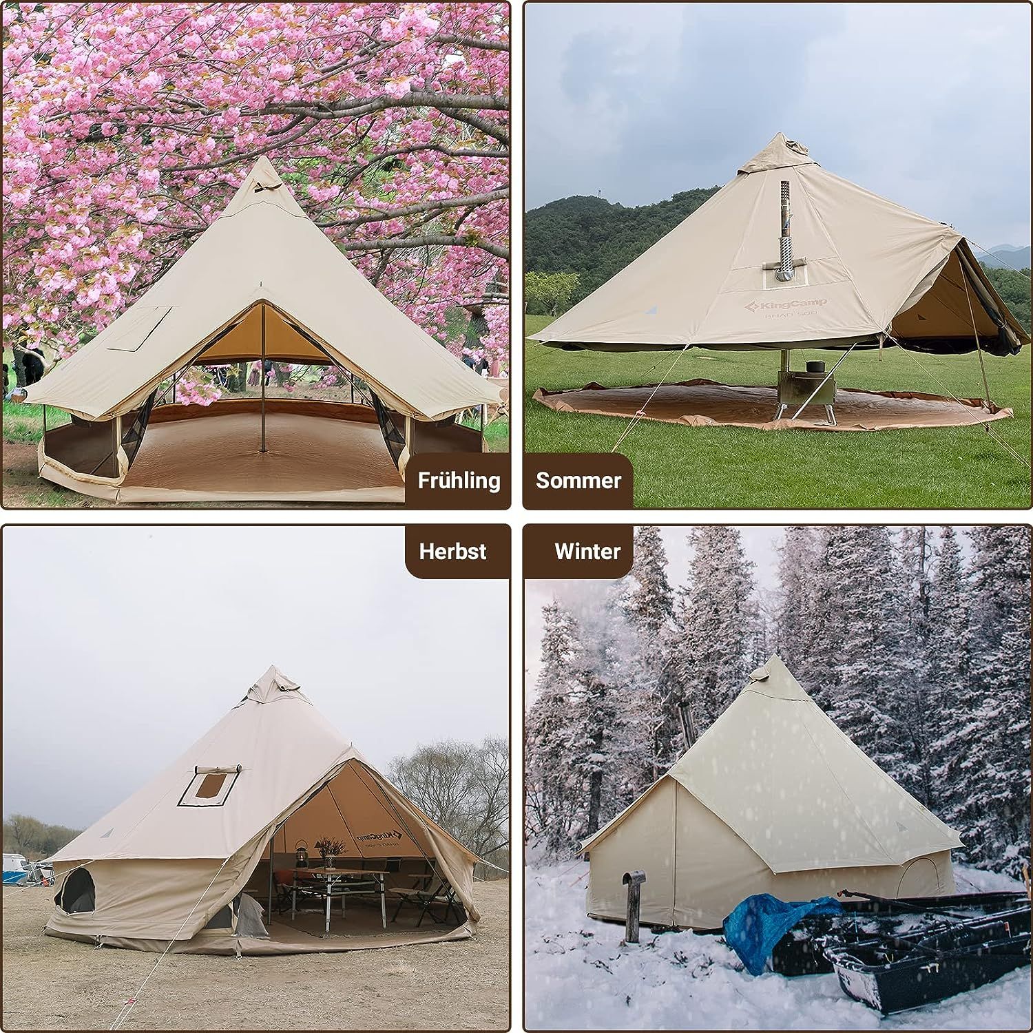 KingCamp 5M Khan Glamping Bell Zelt