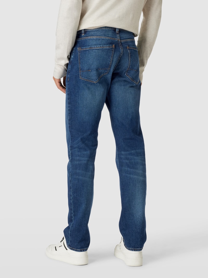 Jeans im 5-Pocket-Design Modell 'Lyon' in dunkelblau