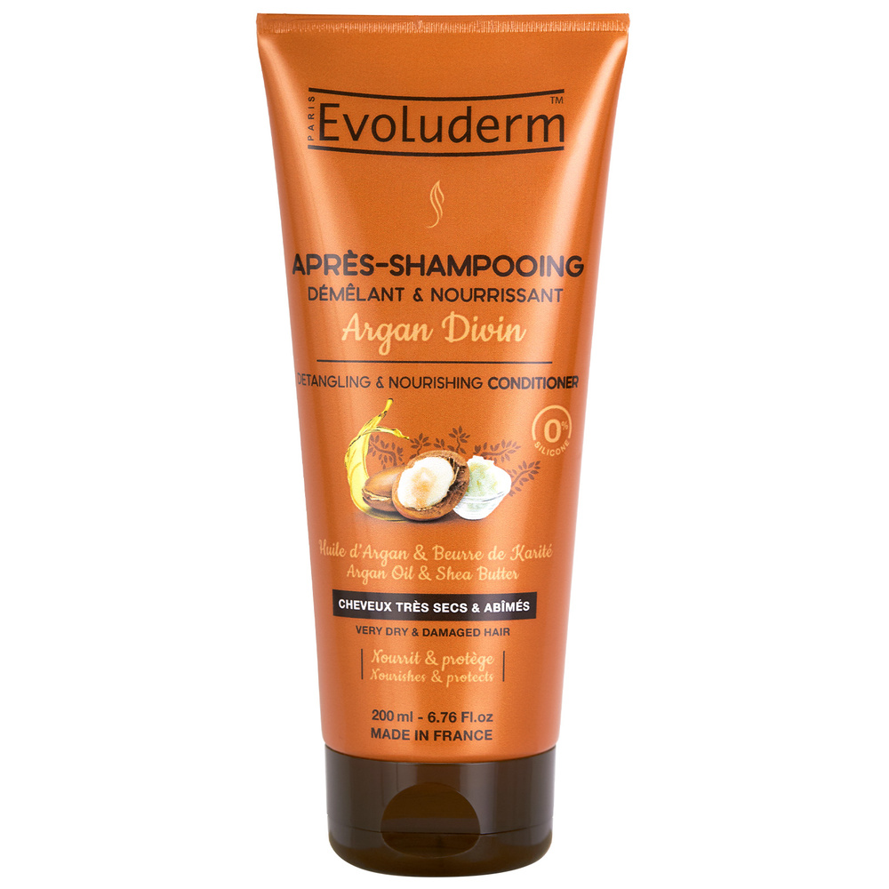 evoluderm Argan Divin Après-shampoing Démêlant & Nourrissant - 200 ml