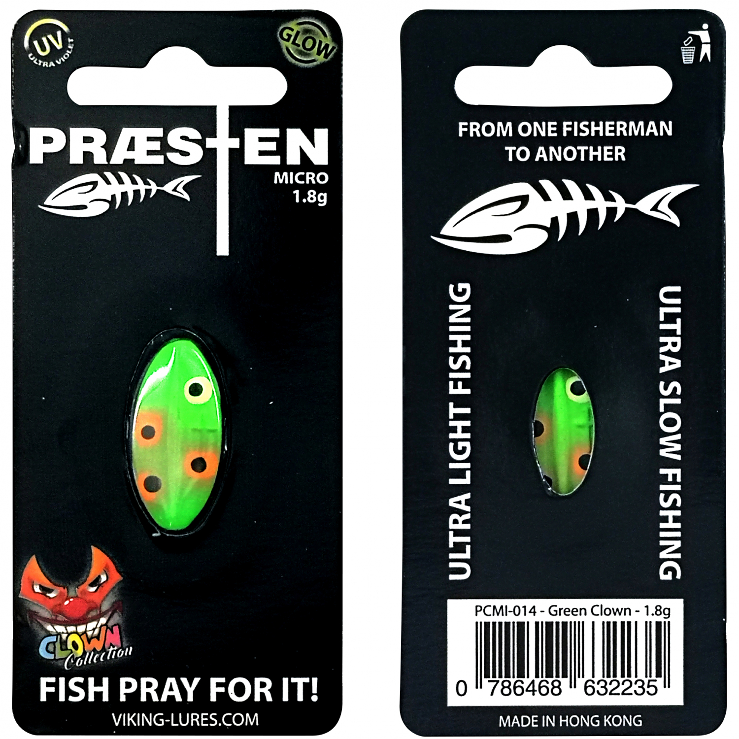 OGP Inlineköder Præsten Micro (Green Clown)