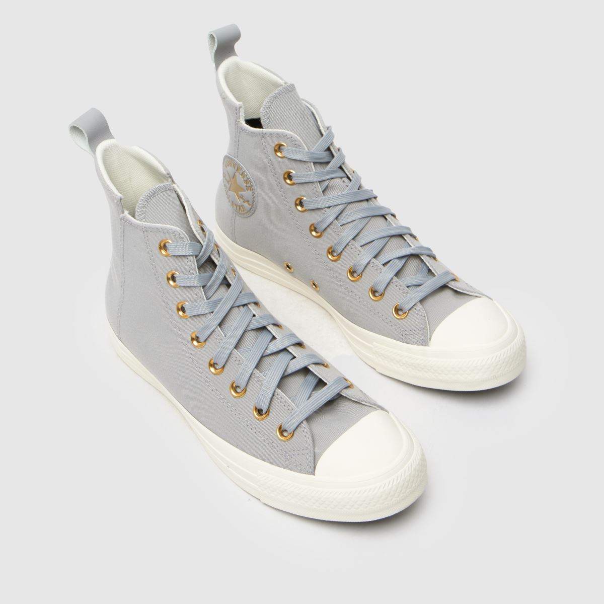 Converse – All Star – Grå höga sneakers