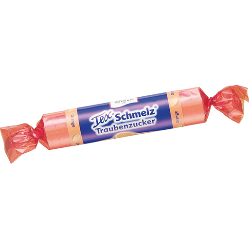 SOLDAN Tex Schmelz Traubenzucker Orange Rolle  33 g