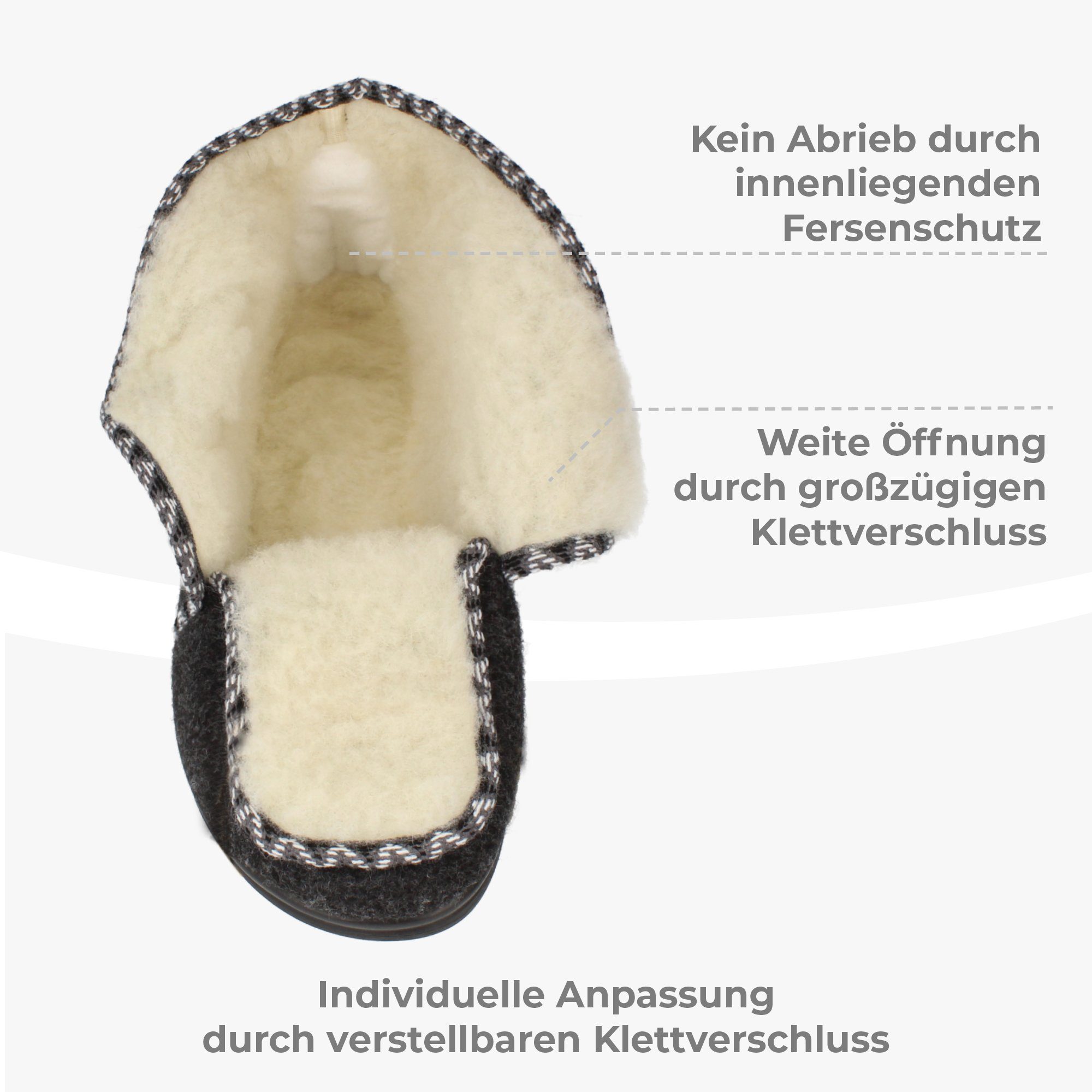 filsko Hedlunda Winter Filz HausSchuhe für Damen Hausschuh gefüttert
